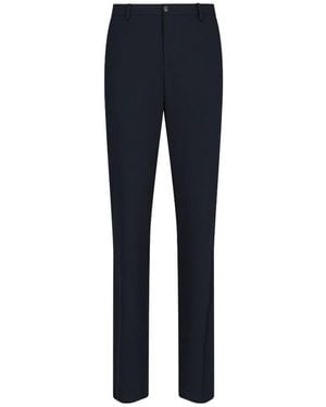 Giorgio Armani Straight Leg Tailored Trousers - Blue