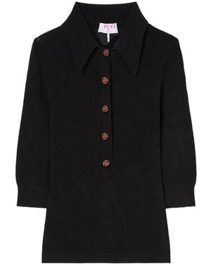 PUCCI Seamless Jacquard Marmo Polo Shirt - Black