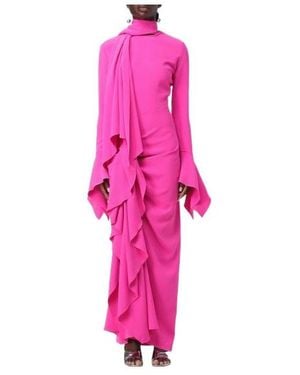Solace London Long-Sleeved Dress - Pink
