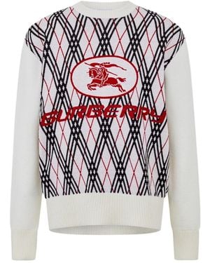 Burberry Check Knit - White