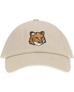 Maison Kitsuné Maison Kitsuné Fox Head Cap - Natural