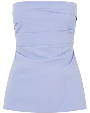 St. Agni Strapless Tie-Back Top - Blue