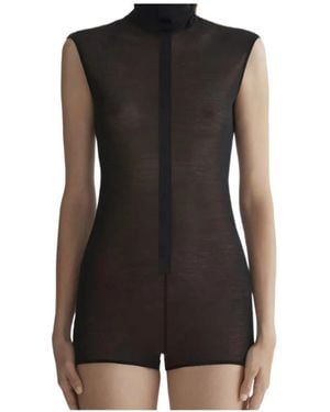 Mugler High-Neck Sleeveless Top - Black