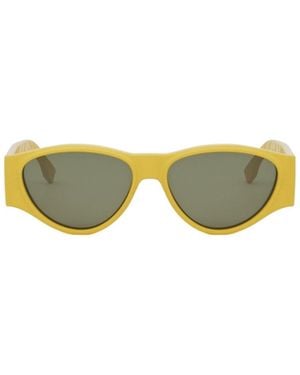 Fendi Eyewear Cat-Eye Frame Sunglasses - Yellow
