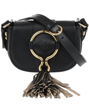 Il Bisonte Consuelo Tassel-Detail Ring-Embellished Crossbody Bag - Black