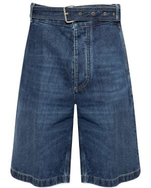 Bottega Veneta Belted Denim Shorts - Blue