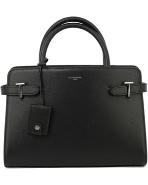 Le Tanneur Medium Grained Leather Tote - Black