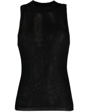 Low Classic Open-Knit Tank Top - Black