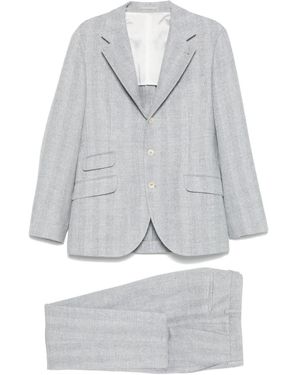 Brunello Cucinelli Single-Breasted Blazer - Grey