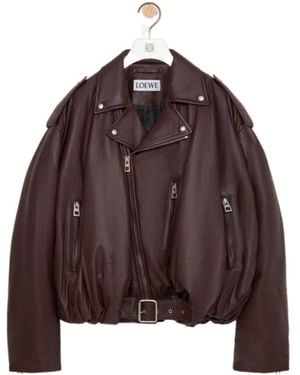 Loewe Balloon Biker Jacket - Brown