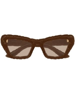 Bottega Veneta Eyewear Cat-Eye Frame Sunglasses - Multicolour