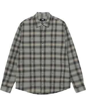 Stussy Stüssy Motif Plaid Shirt - Grey