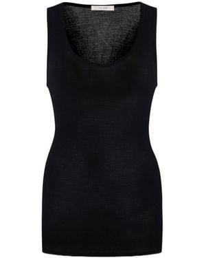 The Row Danel Ribbed-Knit Vest - Black