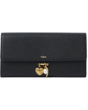 Chloé Charms Embellished Wallet - Black
