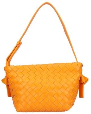 Bottega Veneta Tie Intrecciato Shoulder Bag - Orange