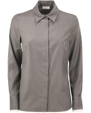Peserico Long-Sleeved Shirt - Grey