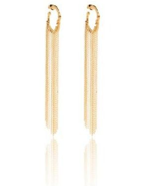 forte_forte Chain Hoop Earrings - White