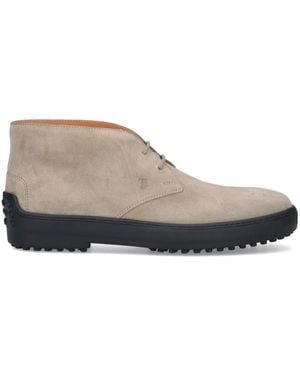 Tod's Lace-Up Boots - Gray
