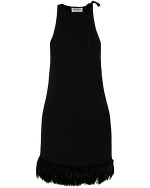 Saint Laurent Sleeveless Crewneck Mini Dress - Black