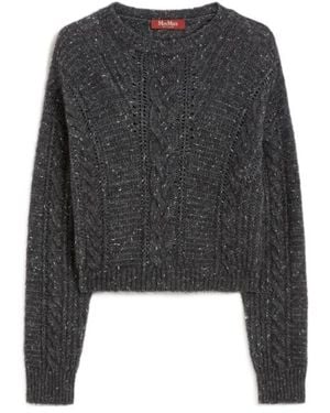 Max Mara Alpaca-Blend Loose Sweater - Gray