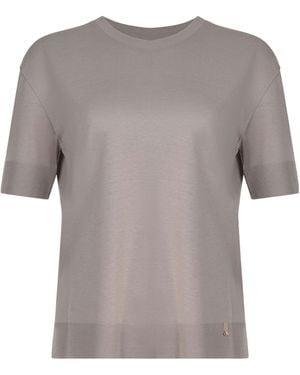 Herno Short-Sleeve Crew Neck Sweater - Gray
