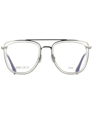 Jimmy Choo Eyewear Aviator Frame Glasses - White