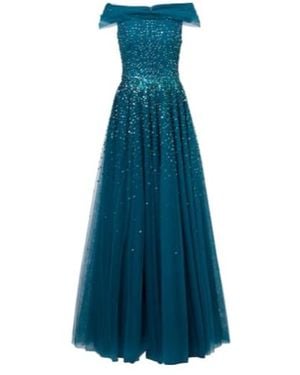 Jenny Packham Bee Crystal-Embellished Gown - Blue