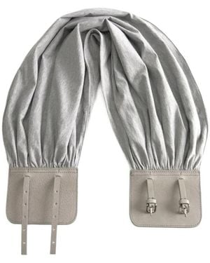 Paloma Wool Adriana Ii Double-Buckle Ruched Belt - Grey