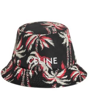 Celine Bucket Hat With Drawstring in White for Men | Lyst