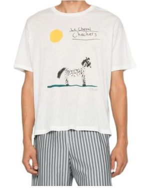 Bode Cheval Graphic-Print T-Shirt - White