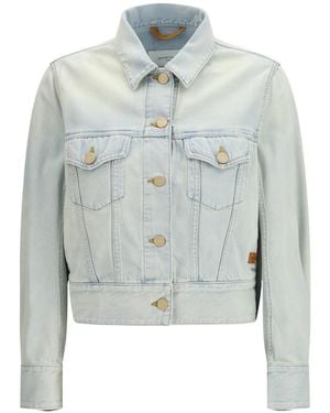 Jacob Cohen Cropped Denim Jacket - Blue