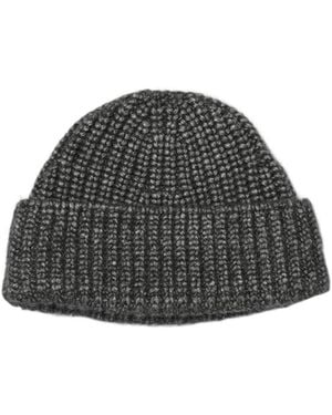 ZEGNA Ribbed Beanie Hat - Grey