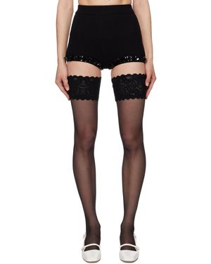 ShuShu/Tong Sequined Shorts - Black