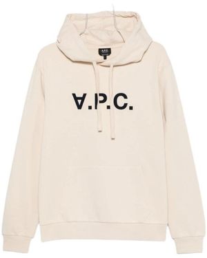 A.P.C. Logo-Print Hoodie - Natural