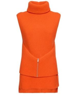Jil Sander Zipper Detail Vest - Orange