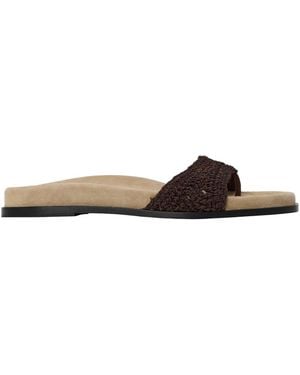 Magda Butrym Hollowed-Out Woven Sandals - Brown