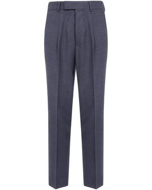 ZEGNA Casual Trousers With Belt Loops - Blue