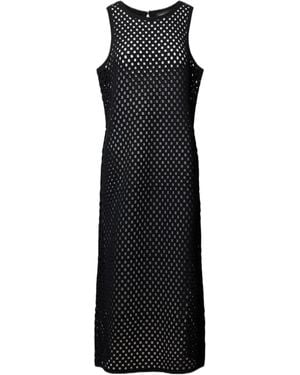 Anine Bing Crochet Knit Dress - Black