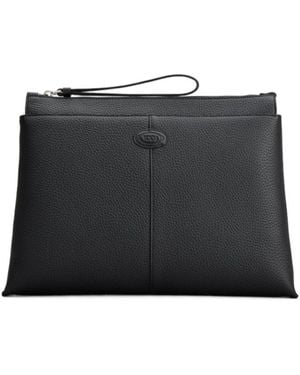 Tod's Medium Document Holder Clutch Bag - Black