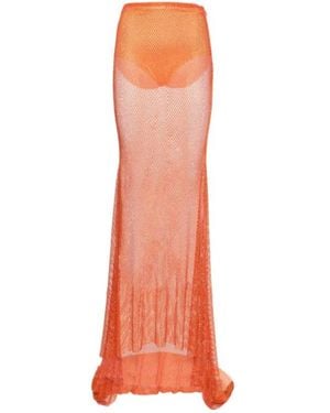 GIUSEPPE DI MORABITO Hollow-Out Skirt - Orange