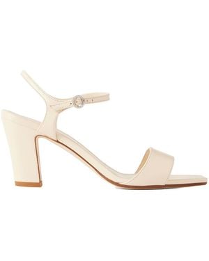 Aeyde Solid-Color Leather Sandals - White