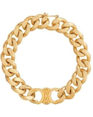 Celine Triomphe Gourmette Bracelet - Metallic