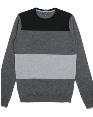 Armani Jeans Embossed Logo Sweater - Gray