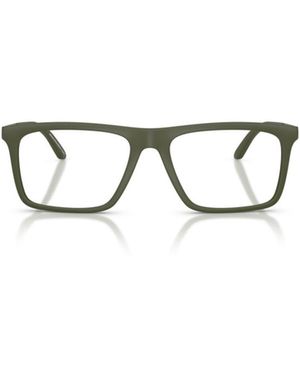 Emporio Armani Rectangular Frame Glasses - Metallic