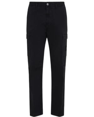 Stone Island Pantalone Regular Tapered in Black for Men | Lyst