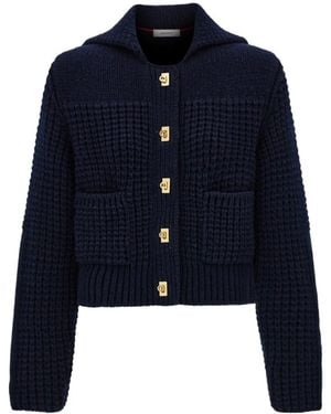 Ferragamo Cardigan With Gancini Buttons - Blue