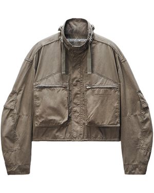 Alexander Wang Cropped Cargo Jacket - Brown
