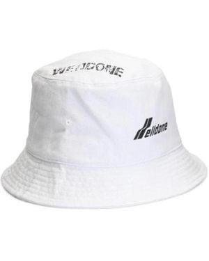 we11done Logo Printed Fisherman'S Hat - White