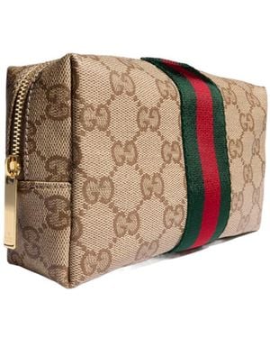 Gucci Medium Cosmetic Case With Web - White