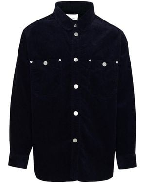 Isabel Marant Corduroy Button-Up Shirt - Blue